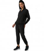 White Logo Black Pants