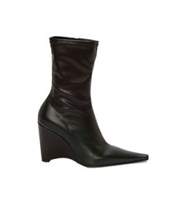 Wedge Ankle Black Boot