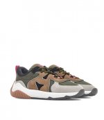 H597 Green Brown Grey Sneakers