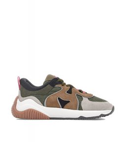 H597 Green Brown Grey Sneakers