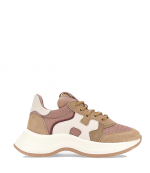 H585 Brown Pink White Sneakers