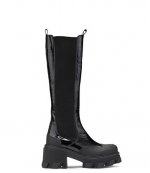 Cleated Heeled High Chelsea Boots