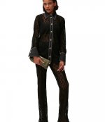 Cotton Lace Flared Pants
