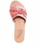 ANCIENT GREEK SANDALS VELVET DUSTY PINK SLIDES