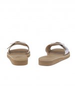 ANCIENT GREEK SANDALS SILVER LEATHER SLIDES