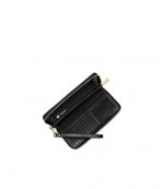Black Travel Continental Wallet