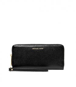 Black Travel Continental Wallet