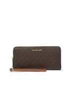 Brown Logo NS Travel Continental Wallet