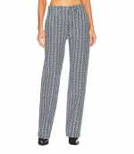 Logo Jacquard Mid Rise Relaxed Straight