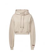 Victoria Beckham Crop Logo Hoodie