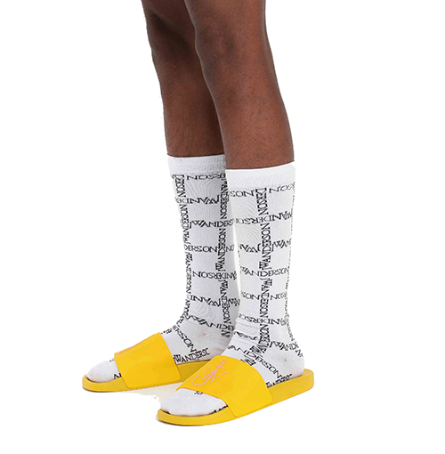 Logo Grid Long Ankle Socks