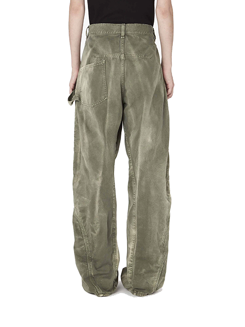 Green Twisted Workwear Jeans