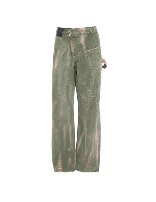 Green Twisted Workwear Jeans