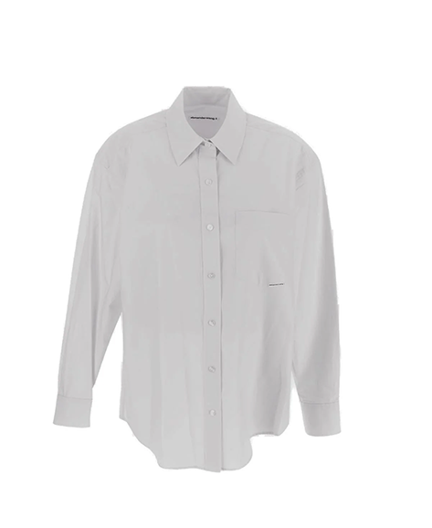 Boyfriend Shirt With Logo Flag Tag