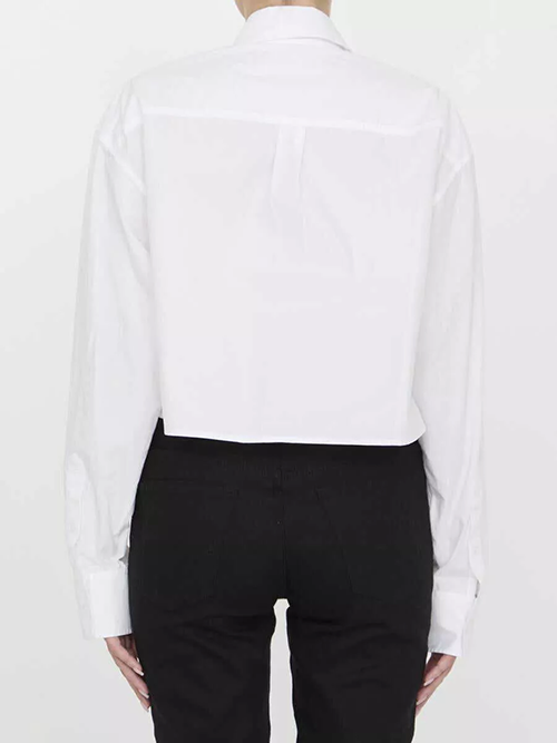 Button Down Cropped Shirt