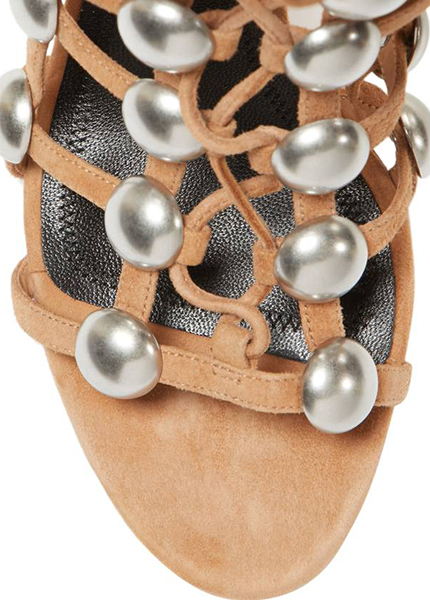 ALEXANDER WANG RAINEY CLAY SUEDE SANDALS