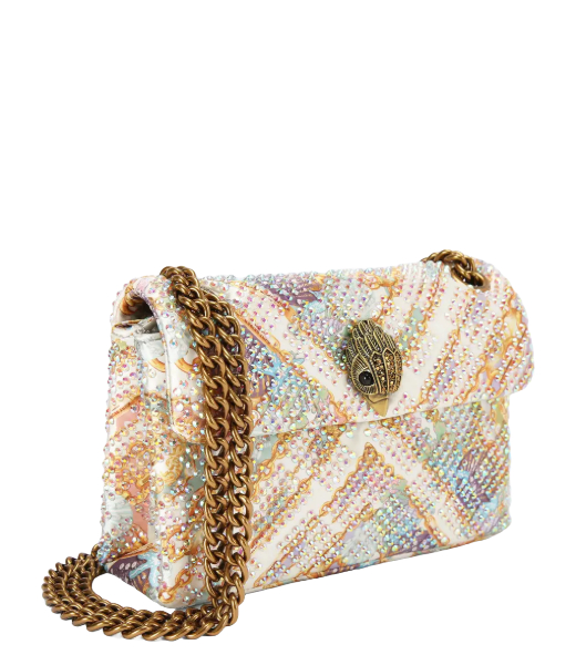 Fabric Mini Kensington Cream Comb Rhinstones Bag
