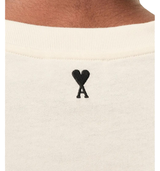 White Cream Front Signature Print Boxy T-Shirt