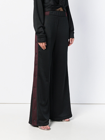 ALEXANDER WANG SLEEK FRENCH WIDE LEG PANT W/ T DETAILS