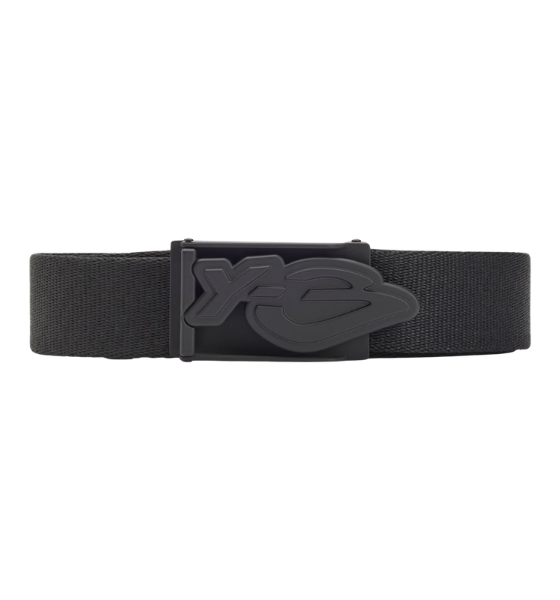 Black Y-3 Logo Belt