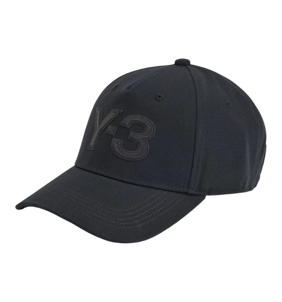 Black/Black Y-3 Logo Cap