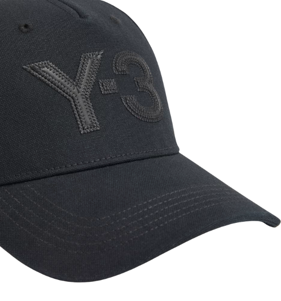 Black/Black Y-3 Logo Cap