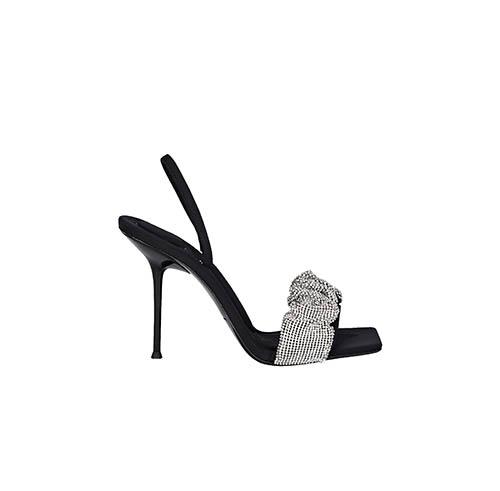 Julie Crystal Scrunchie Sandal