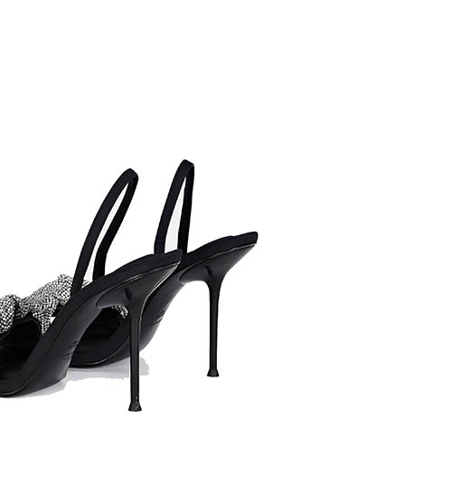 Julie Crystal Scrunchie Sandal