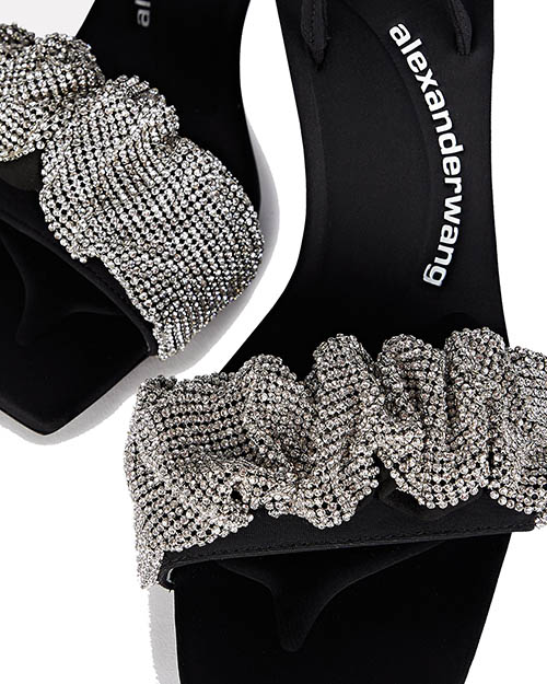 Julie Crystal Scrunchie Sandal