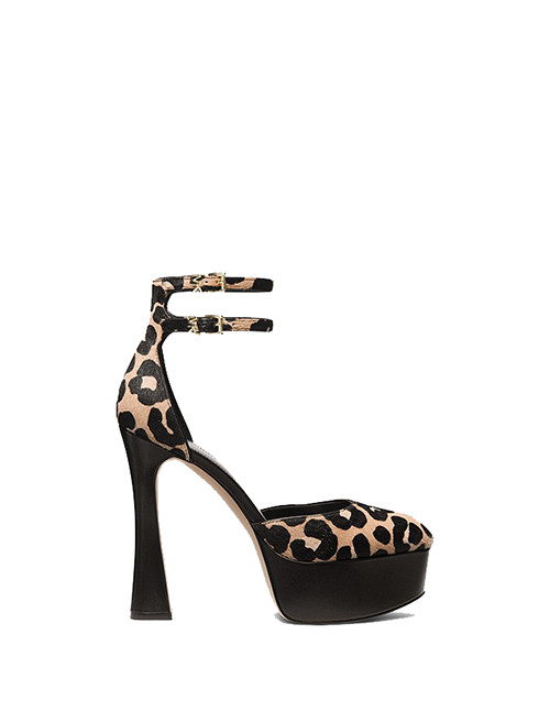 Martina Lace Up Black Multi/Leopard