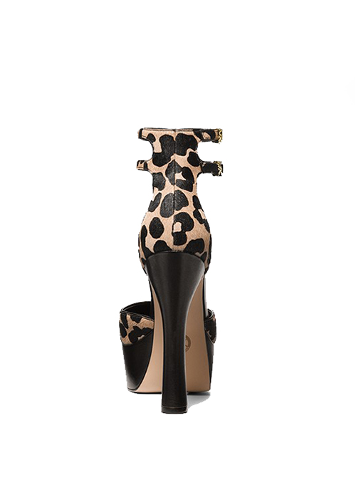 Martina Lace Up Black Multi/Leopard