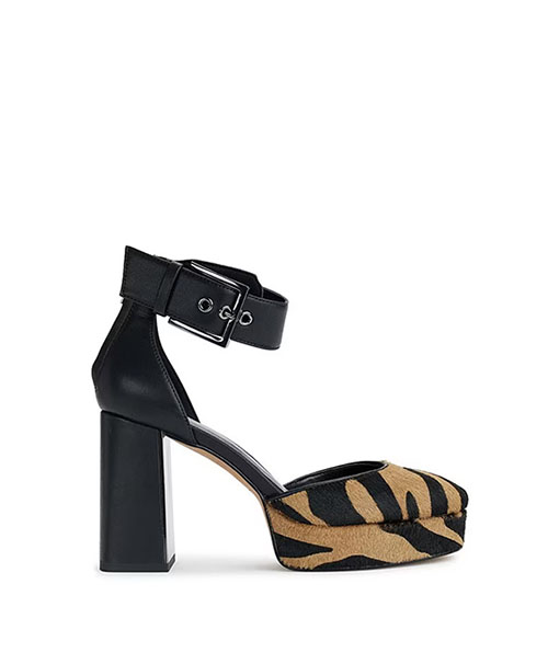 Black/ Leopard Barra Platform Ankle Pump