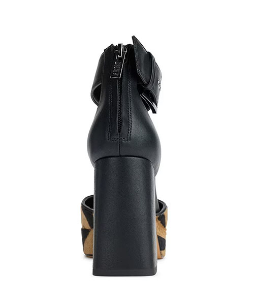 Black/ Leopard Barra Platform Ankle Pump