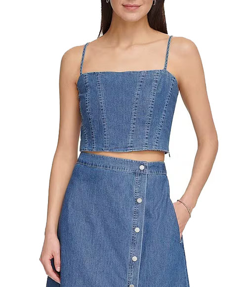 Denim Corset Top