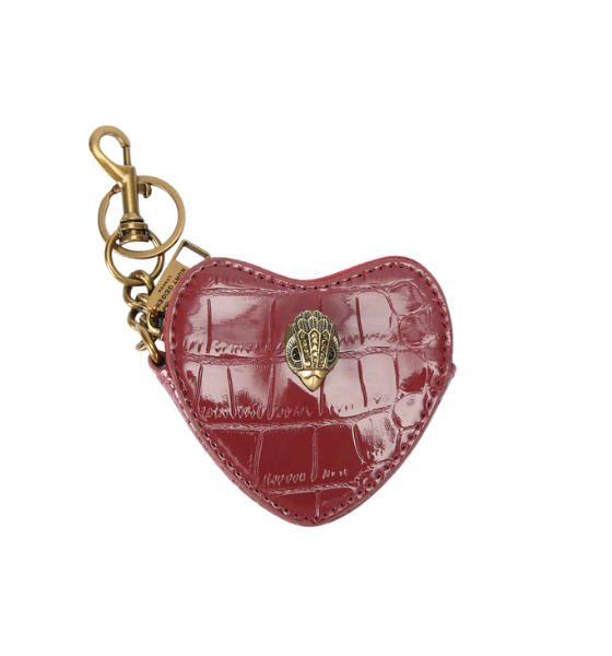 Kensington Red Croc Print Heart Charm