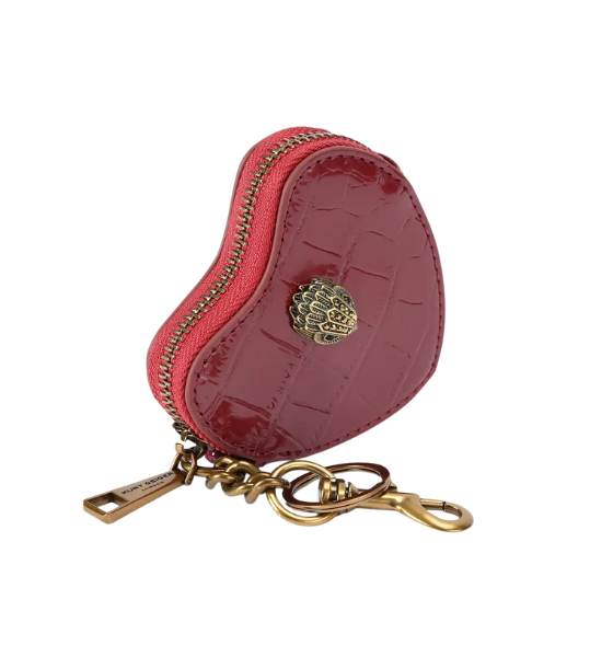 Kensington Red Croc Print Heart Charm