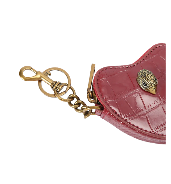 Kensington Red Croc Print Heart Charm