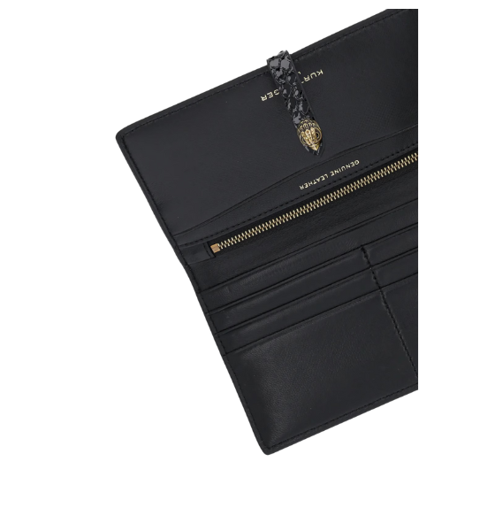 Black Kensington Snake Print Soft Wallet
