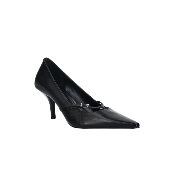 Black Leather Selina Pump