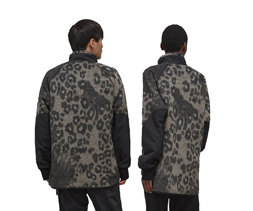 Y-3 Black Grey Fleece Jacket