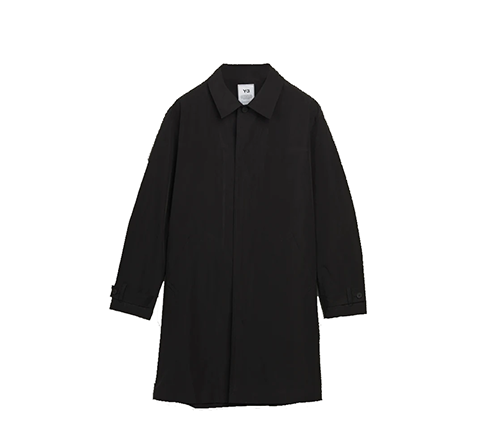 Y-3 Classic Dorico Nylon Black Car Coat