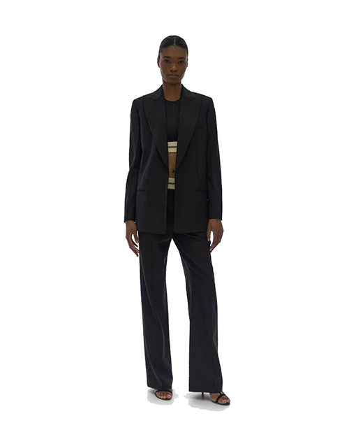 Stretch Wool Black Blazer
