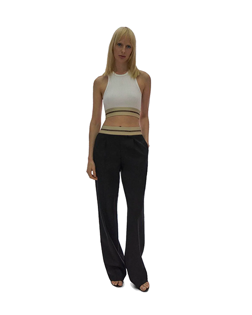 Logo Band White Bralette