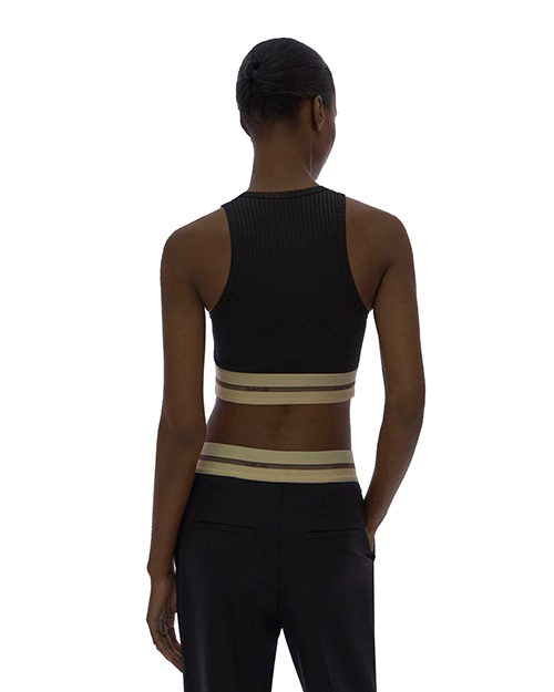Logo Band Black Bralette