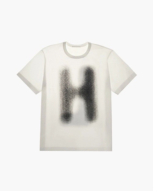 Blurry Black Logo White T-Shirt