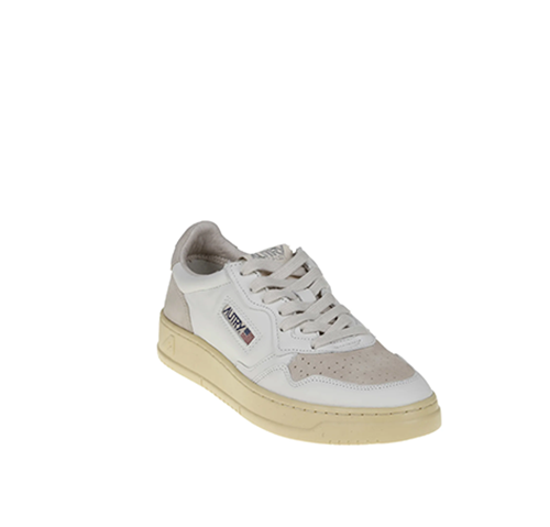 Autry 01 Low Suede White Sand