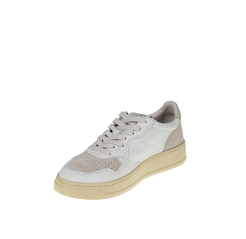 Autry 01 Low Suede White Sand