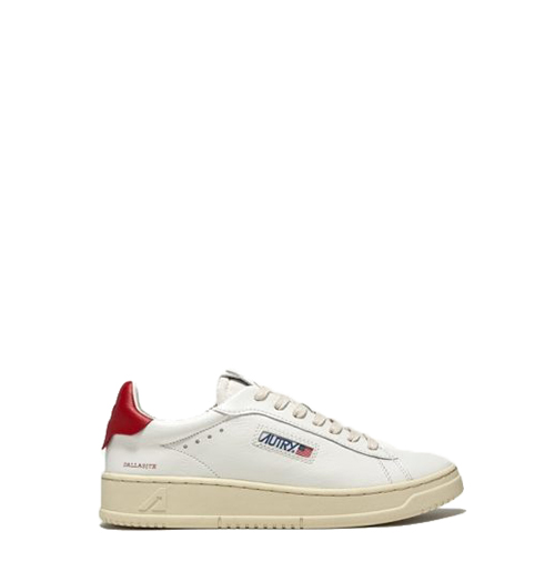 Dallas Low Man Leat White Red