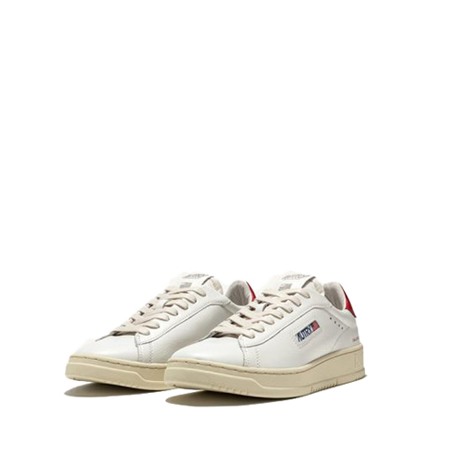 Dallas Low Man Leat White Red