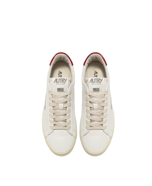 Dallas Low Man Leat White Red